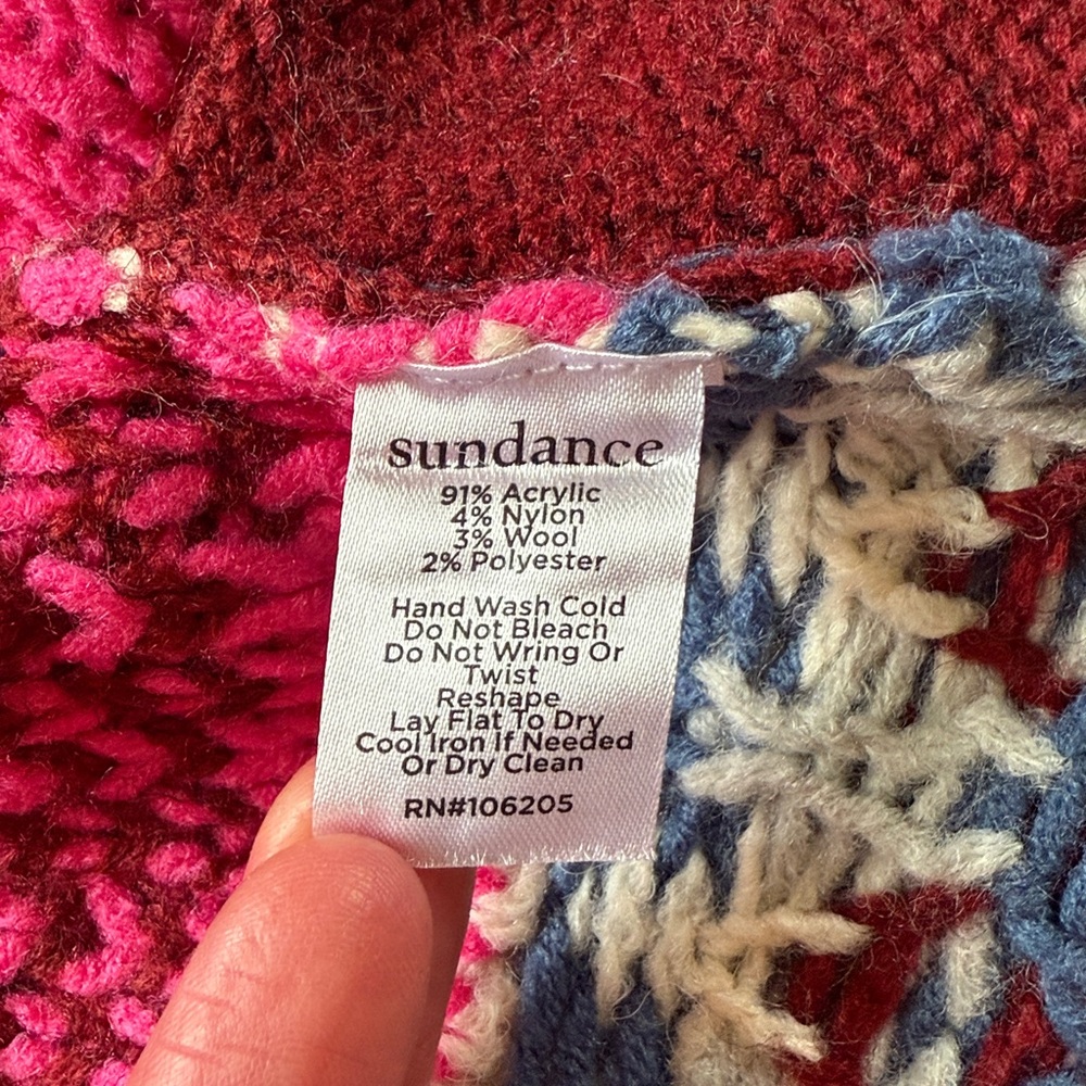 SUNDANCE Starlit Slopes Knit Cardigan Size SP - Picture 7 of 12